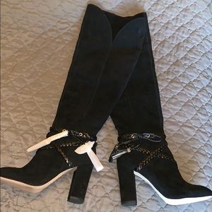 Black Knee High Boots